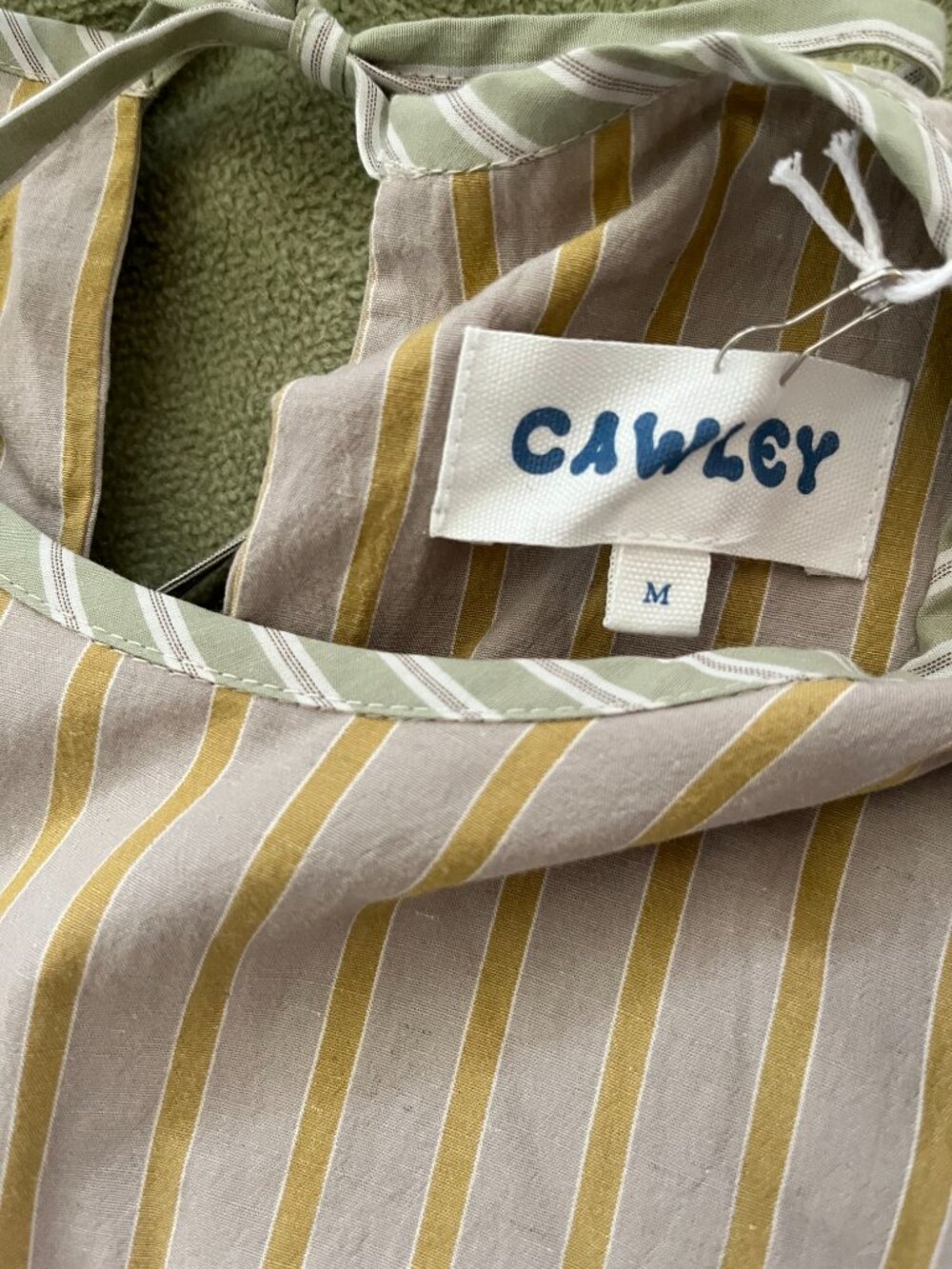 NWT Cawley Genevieve Dress Cotton Sun Gray M - Picture 8 of 10